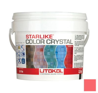 Затирочная смесь Litokol Starlike Color Crystal (Литокол Старлайк Колор Кристал) C.351 (Rosso Pompei), 2.5 кг