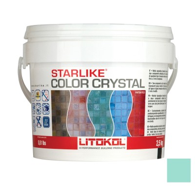 Затирочная смесь Litokol Starlike Color Crystal (Литокол Старлайк Колор Кристал) C.352 (Verde Capri), 2.5 кг