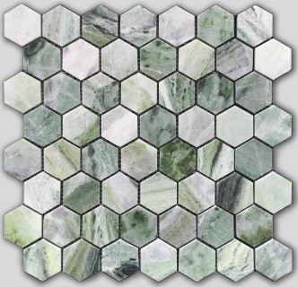 Мозаика Pietrine Hexagonal Onice Verde oliva POL hex (23x40x7) 292x289