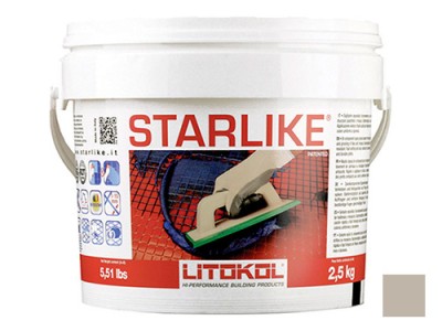 Litochrom Starlike затирочная смесь (Литокол Литохром Старлайк) C.220 (Silver / Светло-серый), 5 кг