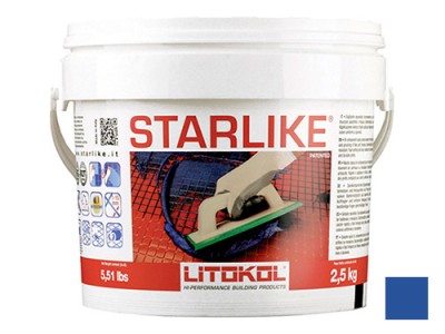 Litochrom Starlike затирочная смесь (Литокол Литохром Старлайк) C.260 (Zaffiro / Синий), 5 кг
