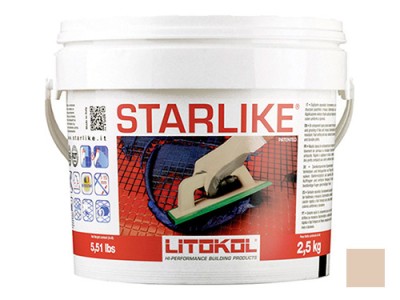Litochrom Starlike затирочная смесь (Литокол Литохром Старлайк) C.290 (Travertino / Бежевый), 5 кг