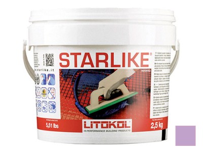 Litochrom Starlike затирочная смесь (Литокол Литохром Старлайк) C.380 (Lilla / Сиреневый), 5 кг
