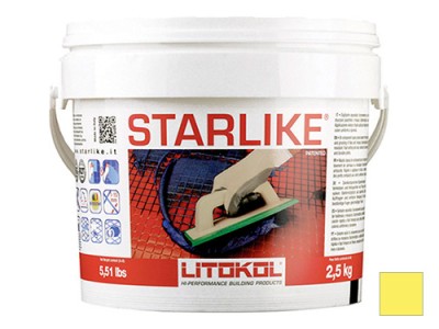Litochrom Starlike затирочная смесь (Литокол Литохром Старлайк) C.430 (Limone / Лимонный), 5 кг