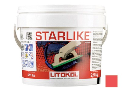 Litochrom Starlike затирочная смесь (Литокол Литохром Старлайк) C.450 (Rosso Oriente / Красный), 5 кг