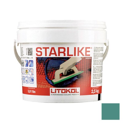 Litochrom Starlike затирочная смесь (Литокол Литохром Старлайк) C.550 (Verde Pino / Зелёная сосна), 5 кг