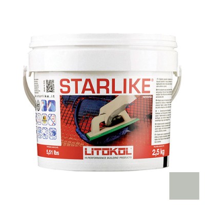 Litochrom Starlike затирочная смесь (Литокол Литохром Старлайк) C.560 (Grigio Portland / Серый цемент), 5 кг